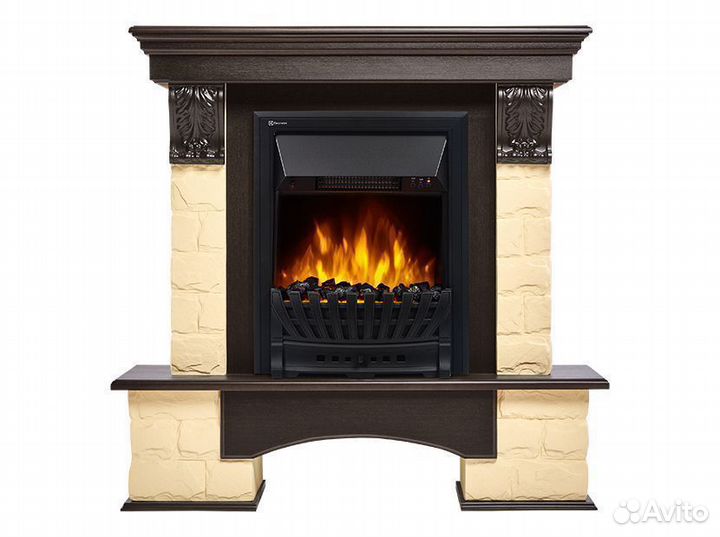 Портал Firelight Forte Classic камень, шпон венге