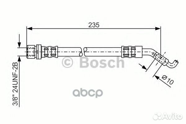 Шланг тормозной задний 1987476207 Bosch