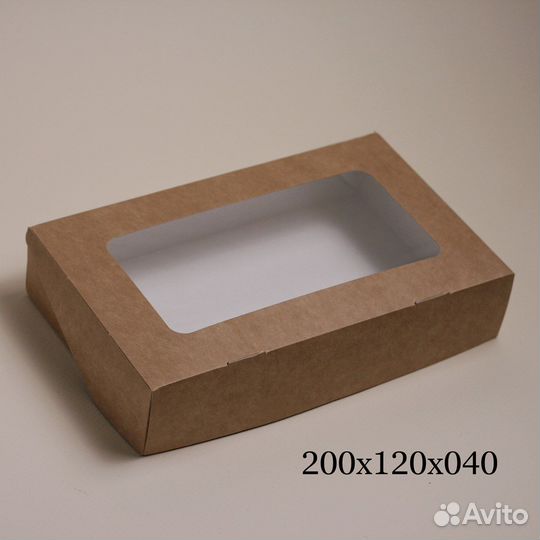 Крафт коробки с окном