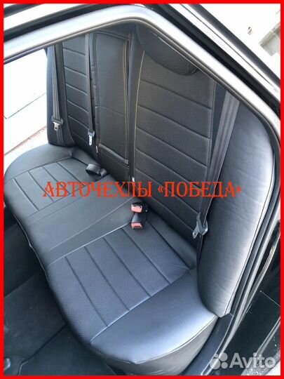 Чехлы Hyundai Elantra 4 HD из экокожи чёрные Класс