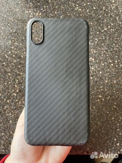 Карбоновый чехол iPhone Xs