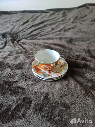 Чайная пара роза золотая