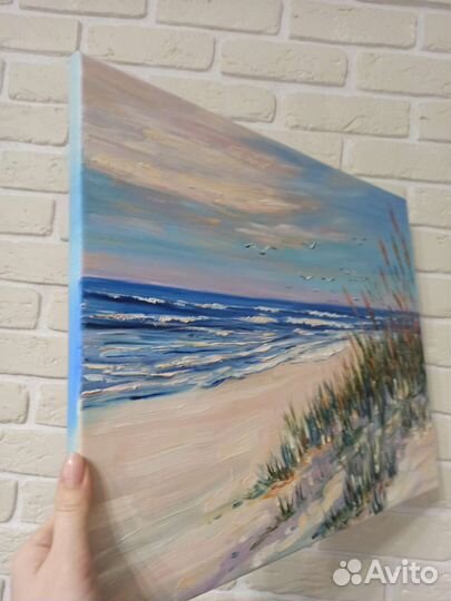 Картина морской пейзаж берег моря песок дюны