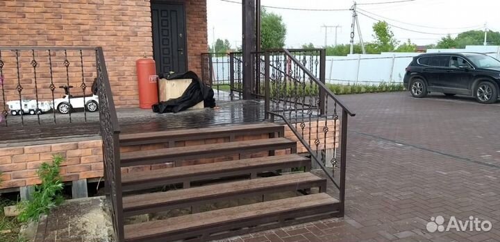 Приставные ступени из профиля 60х40