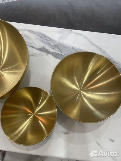 Набор салатников золотые