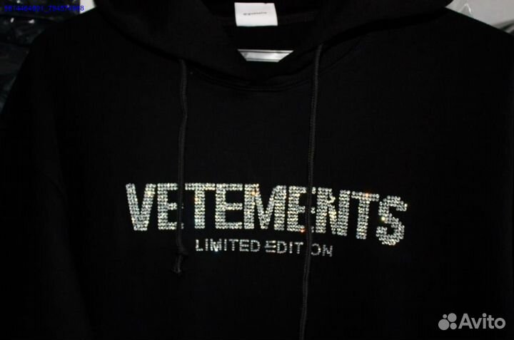 Худи Vetements со стразами vhq (Арт.26226)