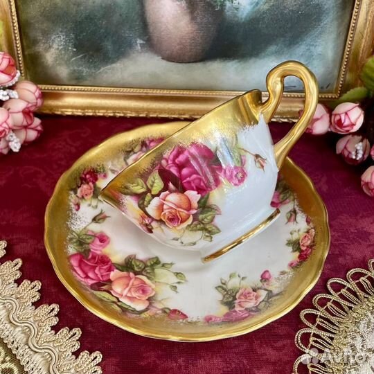 Чайная пара Royal Chelsea Golden Rose