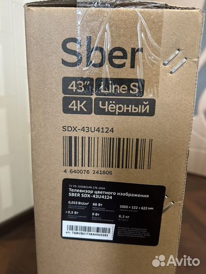 Телевизор Sber SDX-43U4124, 43