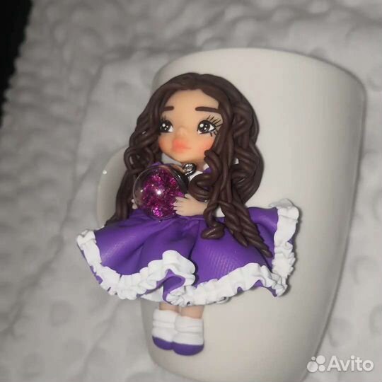 Кружка с декором ручной работы подарок сувенир