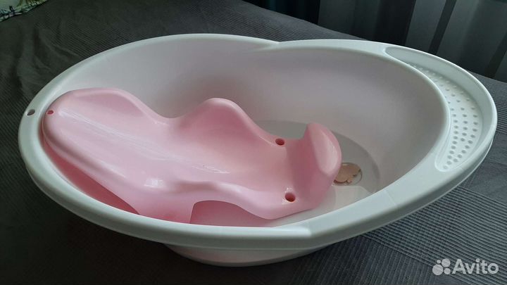 Детская ванночка с термометром и сливом