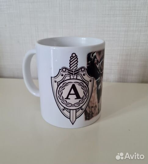 Кружка чайная с военной темой и бульонница