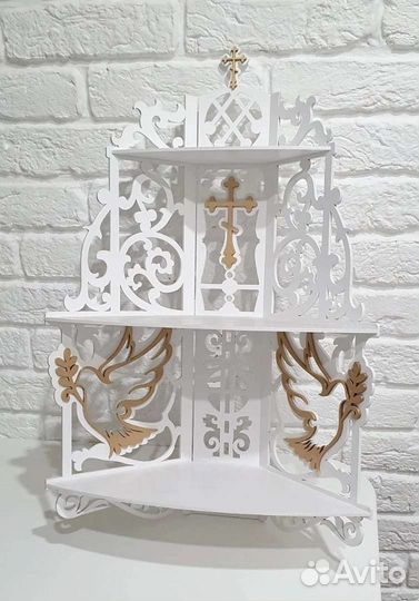 Белоснежный иконостас (полка для икон )