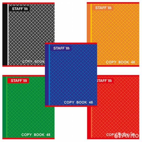 Тетрадь А5, 48 л., клетка эконом 5шт