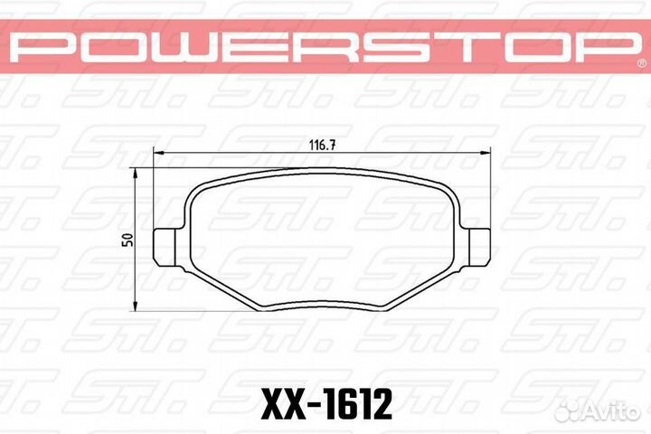 Колодки тормозные 36-1612 PowerStop Z36 задние For