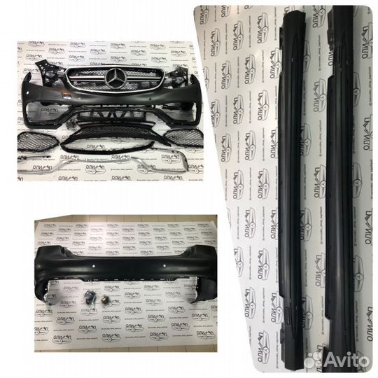 Обвес AMG 63 бампер пороги на Mercedes w212 рест