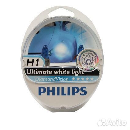 Автолампа philips H1 12V 55W P14,5sDiamond Vision