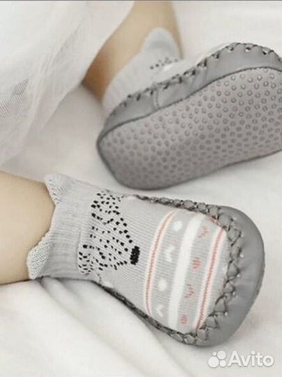 Пинетки, тапочки-носочки с подошвой 11,5 см