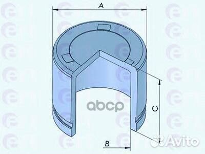 Поршень тормозного суппорта перед d57 h51 hyundai