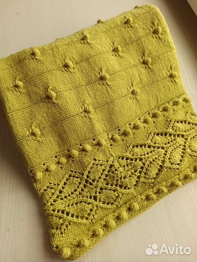 Плед детский вязаный ручная работа