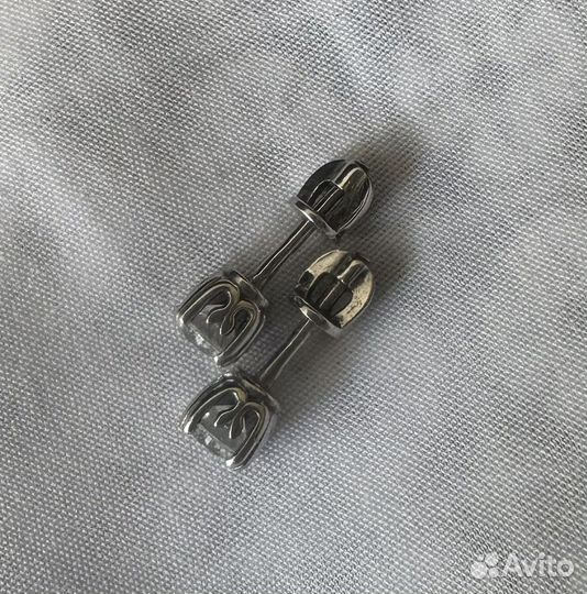Серебряные серьги пуссеты