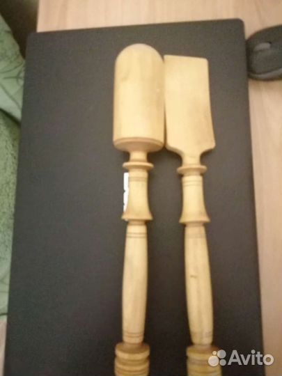 Деревянная, толкушка, и, лапатка