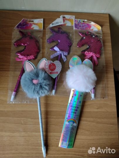 Ручки с пайетками шариковые