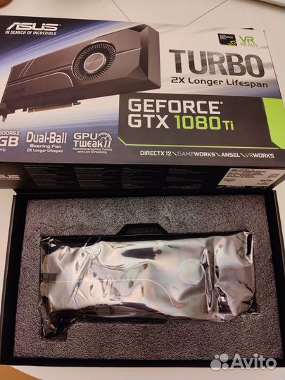 Видеокарта asus GTX 1080Ti 11Gb turbo