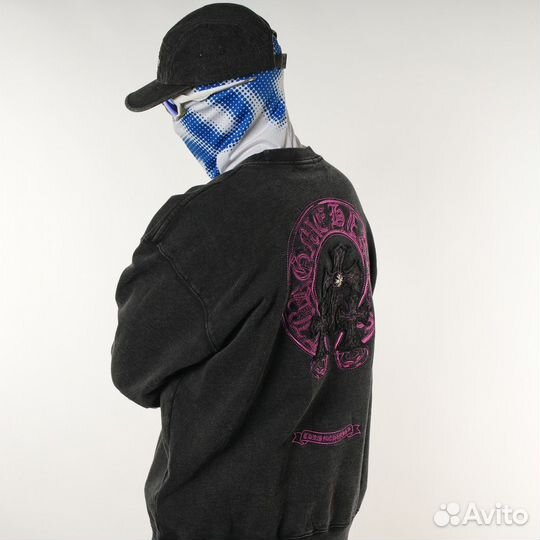 Свитшот Chrome Hearts Black-Pink унисекс