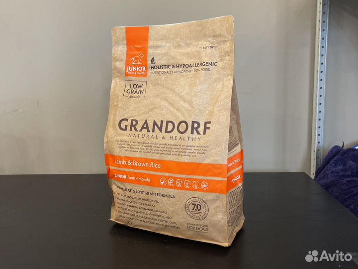 Корм Grandorf (юниоры) ягненок с бурым рисом, 3кг