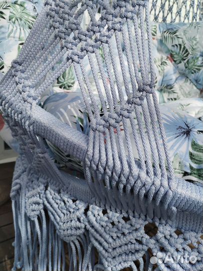 Подвесное кресло макраме ручной работы