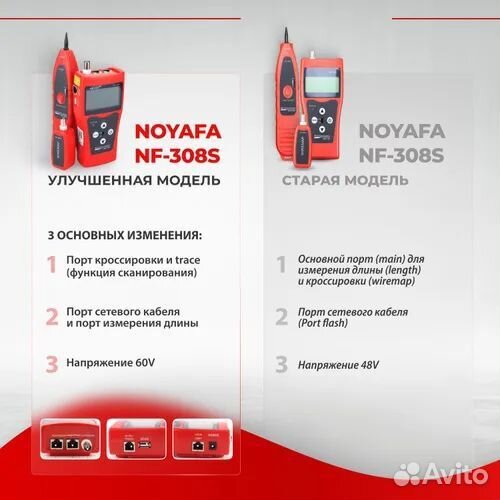 Кабельный тестер-трассосоискаль NF-308/308S