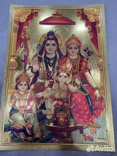 Плакаты А4 Шива, Лакшми, Дурга, Сарасвати, Парвати