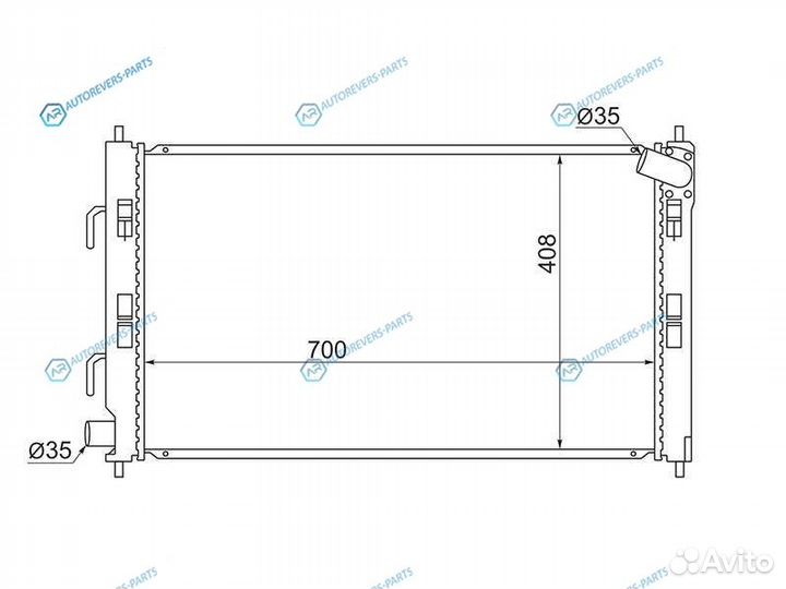 MC0001-CY Радиатор mitsubishi lancer X 1.61.5 под