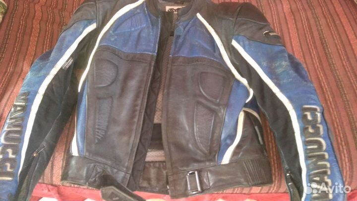 Мотокуртка кожаная мужская