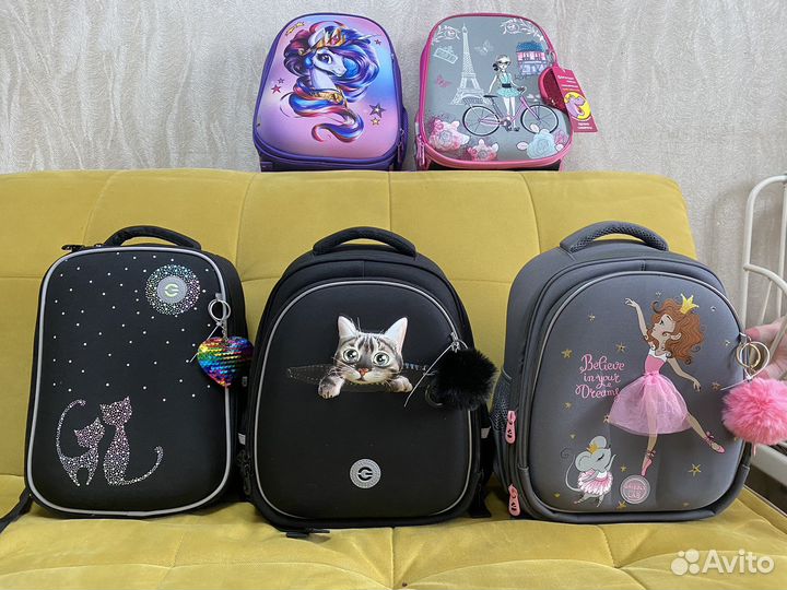 Рюкзак школьный для девочки grizzly новый