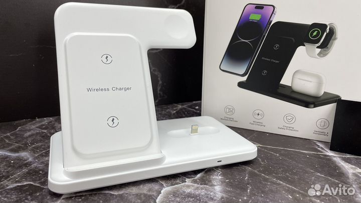 Беспроводная зарядка 3в1 (новая+гарантия)