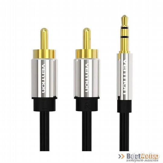 Кабель аудио Vention (3.5mm Jack M - 2RCA M) 1.5м