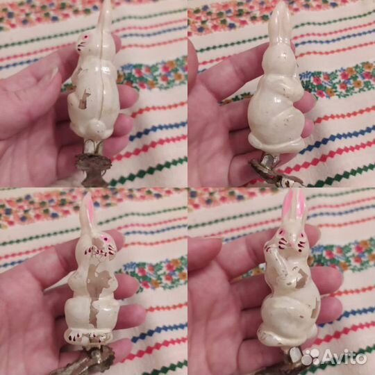 Елочные игрушки-персонажи сказок,стекло, винтаж