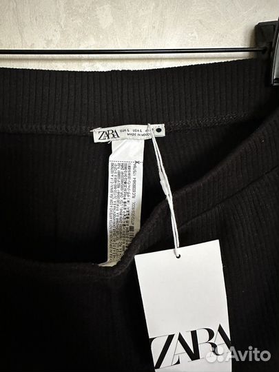 Леггинсы лосины Zara рубчик новые хлопок 46-48-50