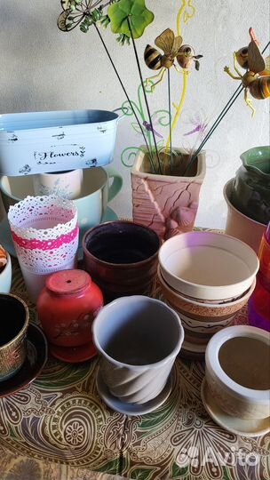 Горшки для цветов новые и бу