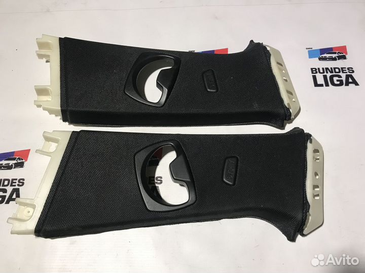 Накладки на центральные стойки черные BMW F30