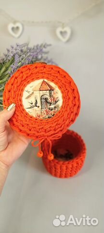 Корзинка интерьерная с крышкой 2шт