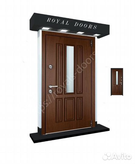 Уличная входная дверь со стеклом