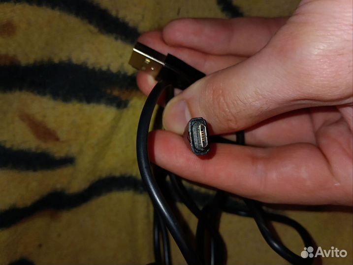 Кабель, шнур micro USB 1 метр чёрный