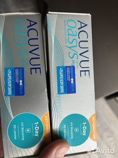 Контактные линзы acuvue oasys astigm -4,25 и -5,25