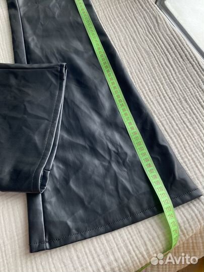 Кожаные брюки клеш размер 42