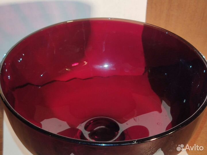 Ваза фруктовница. Богемия. Хрусталь