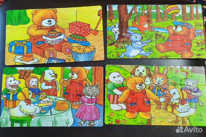 Новые 4 Пазла в коробочке