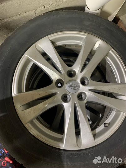 Летняя резина с литыми дисками r18 Hyndai Santafe