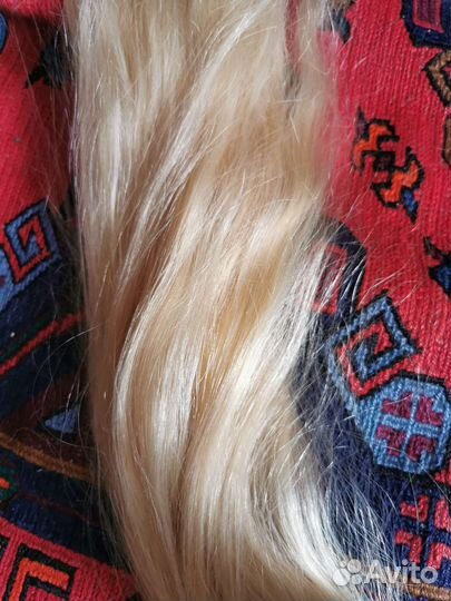 Хвост наращивание 60 см блонд люкс American Dream